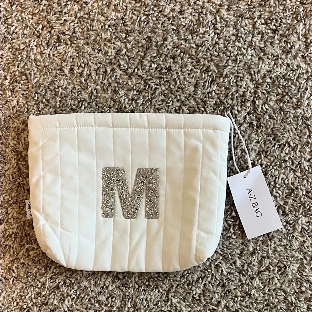 Personalised Makeup Bag with Rhinestones​ Letter